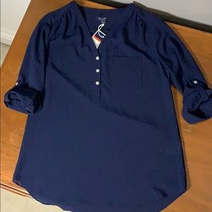 ✳️🆕 NWT navy blue Kaari Blue Blouse